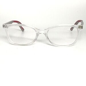 Ray-Ban RB 1586 3832‎ Clear Grey Red Eyeglasses Frames 49-16-130 Kids Boys Girls